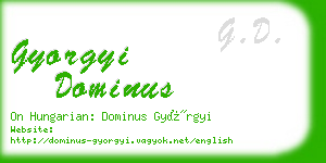 gyorgyi dominus business card